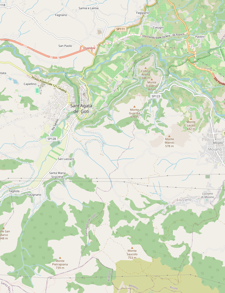 Map showing Contrada Presta 47 in Sant'Agata de' Goti