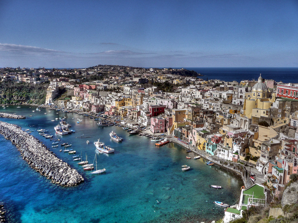 The colored port of Procida